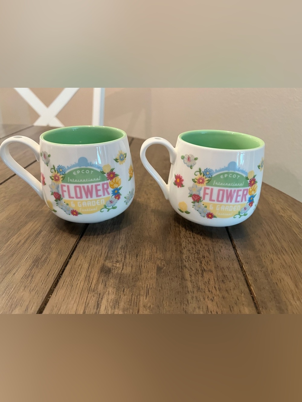 EPCOT International Flower & Garden Green-Interior Ceramic Mug